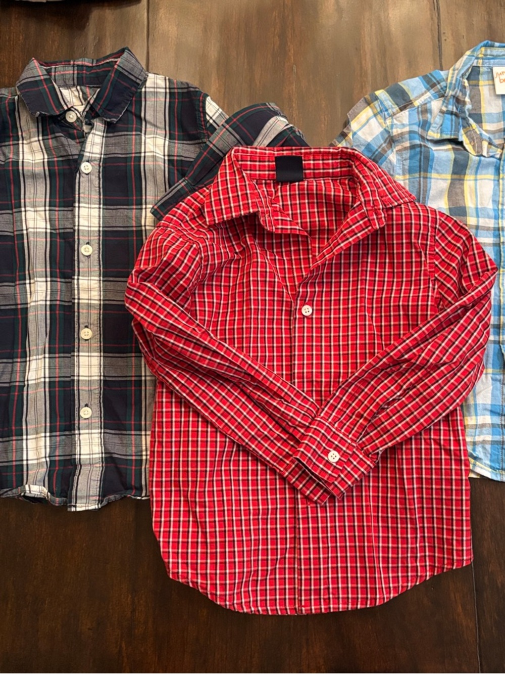 Kids Plaid Button-Down Shirts Size XS Boys